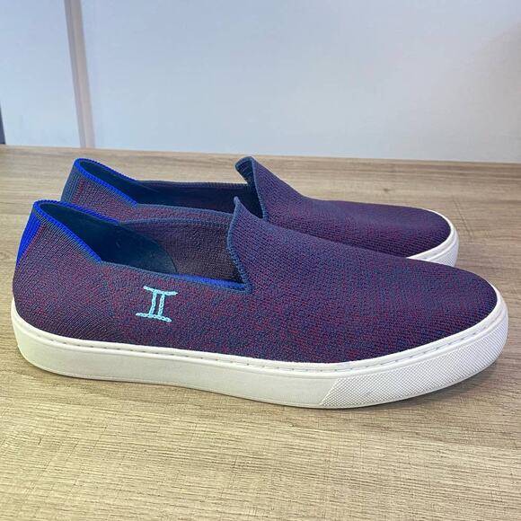 Rothy's Purple /Blue Low Cut Canvas Sneaker,Slip On 8us - Picture 1 of 11